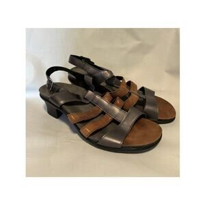 SAS Shoes Leather Sandals Grey Brown Size 7